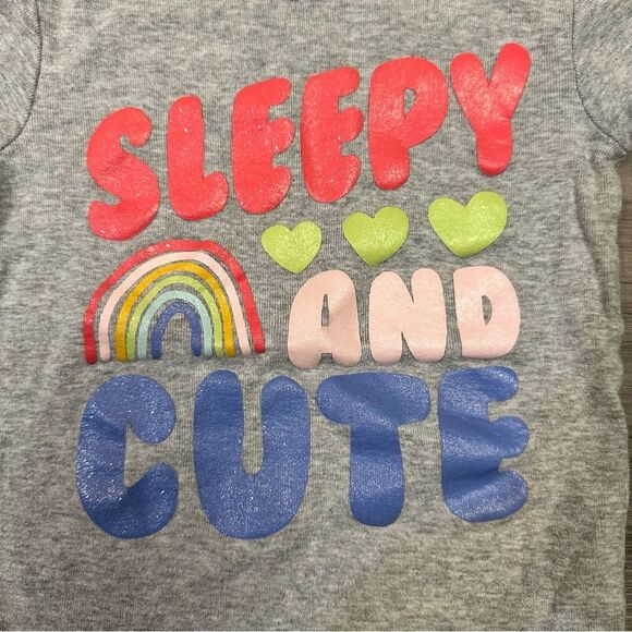 Carter's toddler pjs "Sleepy and Cute" rainbow polka dots size 3T - Picture 3 of 7